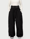 Pantalon de ski cargo utilitaire Techline pour femme, inspiré des vêtements de travail – Coupe ample et décontractée