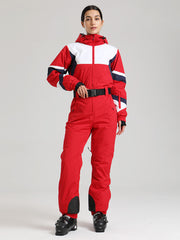 Combinaison de ski rétro classique Gsou Snow ChillTrack pour femme - Tenues de ski vintage années 80