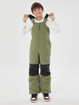 Salopette d'hiver pour garçon avec genouillères réfléchissantes et protections imperméables et isolantes, style Winter Trek.