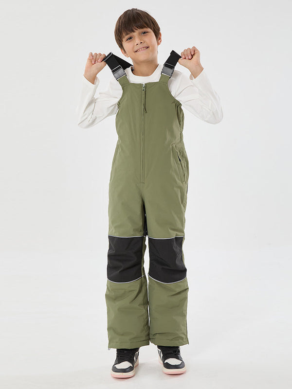 Salopette d'hiver pour garçon avec genouillères réfléchissantes et protections imperméables et isolantes, style Winter Trek.