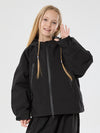 Veste de ski imperméable thermique à capuche oreilles de lapin pour filles
