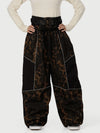 Pantalon de neige super ample Wild Motion pour femme, multipoches, à blocs de couleurs réfléchissants.