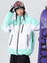 Veste de ski ample Searipe rétro à blocs de couleur pour femme