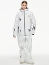 Combinaison de neige féérique Reine des Neiges pour femme, style princesse flocon de neige, avec salopette