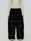 Pantalon de neige ample Nightline Park Rider pour femme, avec bandes réfléchissantes et poches cargo.