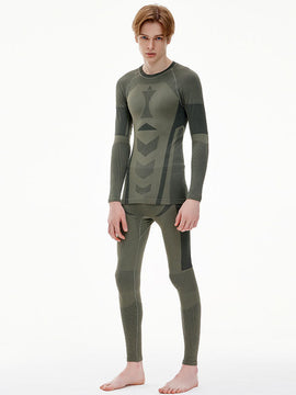 Ensemble de sous-vêtements thermiques performants pour sports d'hiver Nandn pour hommes