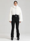 Combinaison de ski Gsou Snow Glacier Vogue pour femme, avec haut en fausse fourrure duveteuse