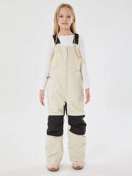 Salopette de ski imperméable et isolante avec genouillères réfléchissantes et genouillères pour filles