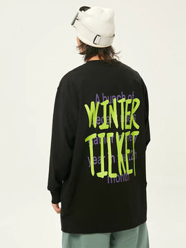 T-shirt ample à manches longues pour homme, style freestyle, terrain park