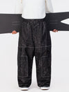 Pantalon de neige ample Nightline Park Rider pour homme, avec bandes réfléchissantes et poches cargo.