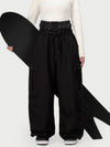 Pantalon de ski cargo utilitaire Techline pour femme, inspiré des vêtements de travail – Coupe ample et décontractée