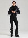 Combinaison de ski Glacier Vogue pour femme et veste en similicuir à col polaire