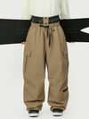 Pantalon de ski cargo utilitaire Techline pour homme, inspiré des vêtements de travail – Coupe ample et décontractée