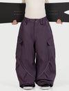 Pantalon de ski cargo utilitaire réfléchissant Camden Punk pour femme – Coupe ample et décontractée