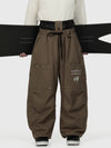 Pantalon de ski cargo utilitaire Camden Punk Rivet Street pour homme – Coupe ample et décontractée