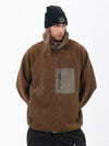 Veste polaire chaude zippée intégrale en fausse fourrure sherpa pour homme, idéale pour la montagne