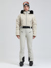 Combinaison de ski Arctic Vogue DownTop pour femme, doublée polaire, style montagnard chic