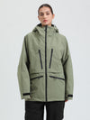 Veste de ski cargo multifonctionnelle Gsou Snow pour femme, résistante et performante.