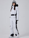 Combinaison de ski intégrale en fausse fourrure Alpine Elegance pour femme