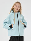 Veste de ski imperméable thermique à capuche oreilles de lapin pour filles