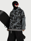 Sweat à capuche de ski freestyle Park Rider pour homme – Modèle 2 en 1 à plusieurs couches avec manches contrastées