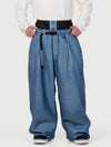 Pantalon de neige ample OG pour homme, style urbain, inspiré des vêtements de travail, avec rivets apparents et coupe large.