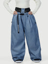 Pantalon de neige ample OG pour femme, style urbain et inspiré des vêtements de travail, avec rivets apparents.