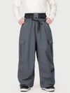 Pantalon de ski cargo utilitaire Techline pour homme, inspiré des vêtements de travail – Coupe ample et décontractée