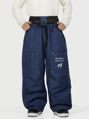 Pantalon de ski cargo utilitaire Camden Punk Rivet Street pour homme – Coupe ample et décontractée