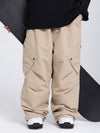 Pantalon de ski ample à poches cargo pour femme, style montagne chic