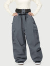 Pantalon de ski cargo utilitaire Techline pour femme, inspiré des vêtements de travail – Coupe ample et décontractée