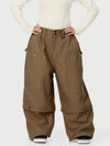 Pantalon de neige cargo utilitaire UrbanCraft pour femme, à double genouillère et empiècements renforcés par rivets