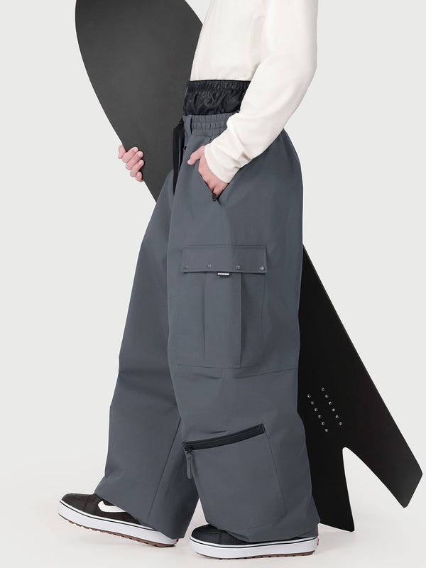 Pantalon de ski cargo utilitaire Techline pour homme, inspiré des vêtements de travail – Coupe ample et décontractée