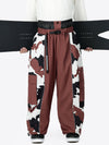 Pantalon de neige extra ample Wild Motion pour homme, à blocs de couleurs réfléchissants.