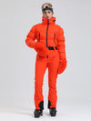 Combinaison de ski d'hiver glamour Alpine Luxe DownTop pour femme, doublée polaire