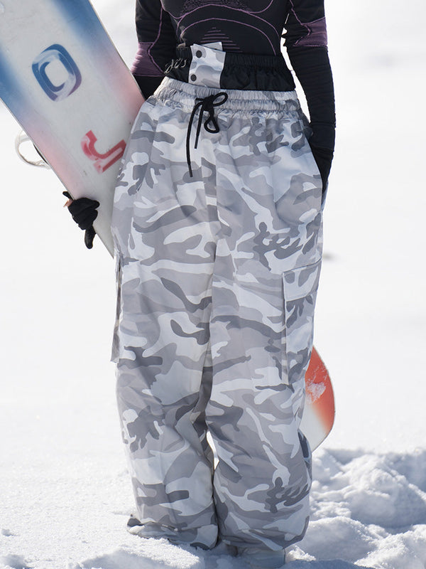 Pantalon de snowboard Rabbit Snow Freestyle Prime Baggy Camo pour femme