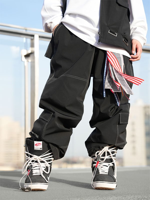 Pantalon de ski ample John Snow pour homme, style urbain et swag