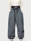 Pantalon de ski cargo utilitaire Techline pour femme, inspiré des vêtements de travail – Coupe ample et décontractée