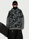 Sweat à capuche de ski freestyle Park Rider pour homme – Modèle 2 en 1 à plusieurs couches avec manches contrastées