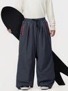 Pantalon de ski freestyle extra ample Hyper Flux pour homme, fermeture éclair latérale, empiècement graffiti.