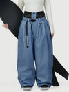 Pantalon de neige ample OG pour femme, style urbain et inspiré des vêtements de travail, avec rivets apparents.