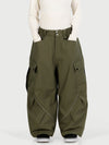 Pantalon de ski cargo utilitaire réfléchissant Camden Punk pour femme – Coupe ample et décontractée