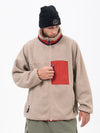 Veste polaire chaude zippée intégrale en fausse fourrure sherpa pour homme, idéale pour la montagne