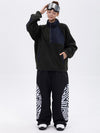 Pull en polaire sherpa synthétique pour femme et pantalon de ski cargo réfléchissant à motif tendance, idéal pour la montagne