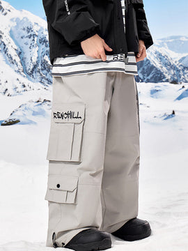 Pantalon de ski cargo ample RenChill Mountain PowderRush pour homme
