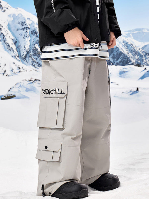 Pantalon de ski cargo ample RenChill Mountain PowderRush pour homme