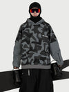 Sweat à capuche de ski freestyle Park Rider pour homme – Modèle 2 en 1 à plusieurs couches avec manches contrastées