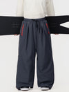 Pantalon de ski freestyle extra ample Hyper Flux pour homme, fermeture éclair latérale, empiècement graffiti.