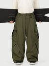 Pantalon de ski cargo utilitaire réfléchissant Camden Punk pour homme – Coupe ample et décontractée