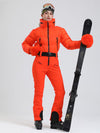 Combinaison de ski d'hiver glamour Alpine Luxe DownTop pour femme, doublée polaire